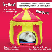 Load image into Gallery viewer, HayPigs!® Circus Hidey Hut™ - Fleece Hidey Hut