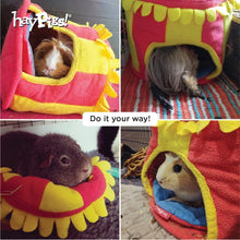 Load image into Gallery viewer, HayPigs!® Circus Hidey Hut™ - Fleece Hidey Hut