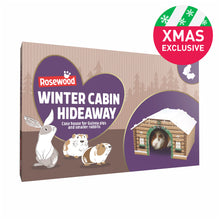 Load image into Gallery viewer, Rosewood Cupid & Comet Winter Cabin Hideaway for Guinea Pigs and Small Rabbits