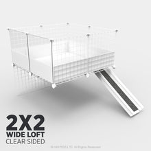 Load image into Gallery viewer, Ozzy Cages 2x2 C&C Wide Loft Kit - Clear Sided