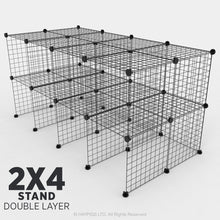 Load image into Gallery viewer, Ozzy Cages C&C Stand Kit - Ozzy Cages - 2x4 - Double Layer - Black