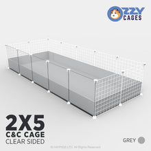 Load image into Gallery viewer, Ozzy Cages 2x5 C&C Enclosure - Clear Sided