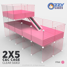 Load image into Gallery viewer, Ozzy Cages 2x5 C&C Enclosure - Clear Sided