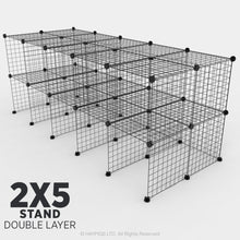 Load image into Gallery viewer, Ozzy Cages C&C Stand Kit - Ozzy Cages - 2x5 - Double Layer - Black