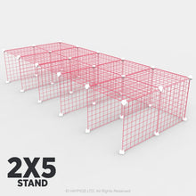 Load image into Gallery viewer, Ozzy Cages C&C Stand Kit - Ozzy Cages - 2x5 - Single Layer - Pink