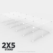Load image into Gallery viewer, Ozzy Cages C&C Stand Kit - Ozzy Cages - 2x5 - Single Layer - White
