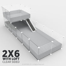 Load image into Gallery viewer, Ozzy Cages 2x6 C&C Enclosure - Clear Sided - Grey
