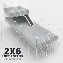 Load image into Gallery viewer, Ozzy Cages 2x6 C&C Enclosure - Clear Sided - Grey