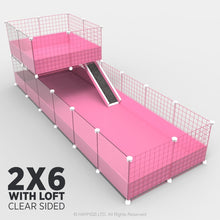 Load image into Gallery viewer, Ozzy Cages 2x6 C&C Enclosure - Clear Sided - Pink