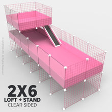 Load image into Gallery viewer, Ozzy Cages 2x6 C&C Enclosure - Clear Sided - Pink