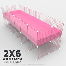 Load image into Gallery viewer, Ozzy Cages 2x6 C&C Enclosure - Clear Sided - Pink