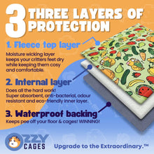 Load image into Gallery viewer, Ozzy C&C Cage Fleece Liners - C&C Guinea Pig Cage Enclosure - Ozzy Cages