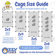 Load image into Gallery viewer, Ozzy Cages 2x6 C&C Enclosure - Clear Sided - Grey