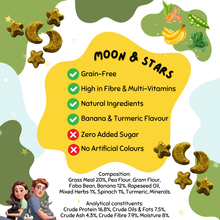 Load image into Gallery viewer, ChewyChewsUK Moon and Stars with Banana & Turmeric 90g