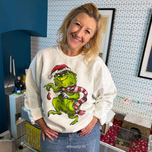 Load image into Gallery viewer, 'The Green Grump' Christmas Guinea Pig Sweatshirt - Unisex