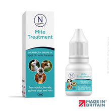 Load image into Gallery viewer, Naqua Mite Treatment Ivermectin Drops 1% Spot On Anti Parasite (Rabbits, Guinea Pigs, Rats and Ferrets) - 5ml | 50 Drops