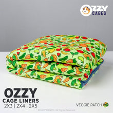 Load image into Gallery viewer, Ozzy Cages C&C Cage Fleece Liners - Veggie Patch Collection