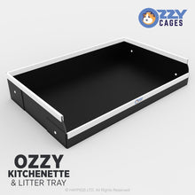 Load image into Gallery viewer, Ozzy Kitchenette & Litter Tray for Guinea Pigs - C&C Guinea Pig Cage Enclosure - Ozzy Cages - Black
