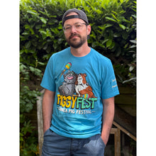 Load image into Gallery viewer, Official Piggy Fest 2026 - Guinea Pig T-shirt - Unisex - Blue