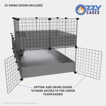 Load image into Gallery viewer, Ozzy Cages 2x2 C&C Wide Loft Kit - Clear Sided - C&C Guinea Pig Cage Enclosure