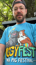Load and play video in Gallery viewer, Official Piggy Fest 2026 - Guinea Pig T-shirt - Unisex - Blue