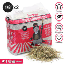 Load image into Gallery viewer, HayPigs!® 100% Timothy Hay 2Kg with 'Pig Top' Playhouse™