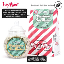 Load image into Gallery viewer, HayPigs!® Pigalicious Pea Flakes™ (300g) in Small Collectors Jar