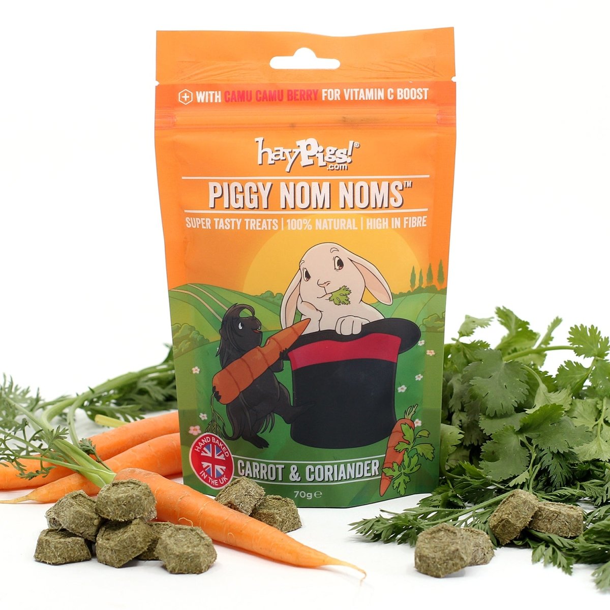 HayPigs!® Piggy Nom Noms™ - Carrot & Coriander 70g – HAYPIGS