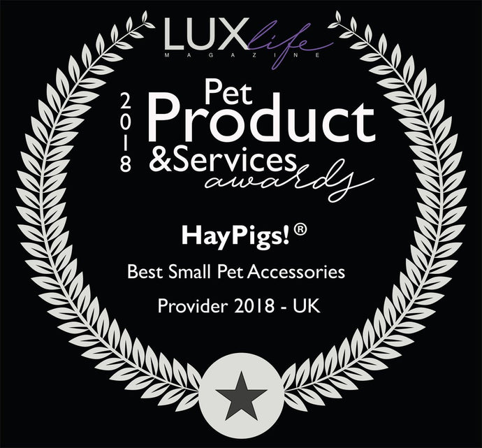 HayPigs!® wins Best UK Small Pet Accessories Provider 2018 in LUX Awards!