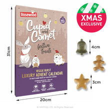 Load image into Gallery viewer, Small Animal Advent Calendar - Rosewood Cupid &amp; Comet Luxury Veggie Burst Advent Calendar 120g
