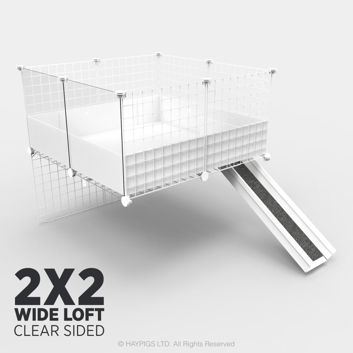 Ozzy Cages 2x2 C&C Wide Loft Kit - Clear Sided – HAYPIGS