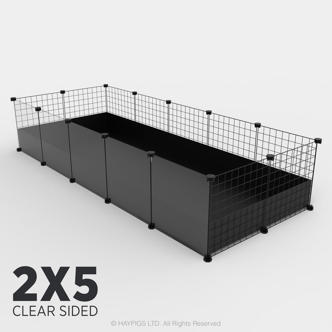 Ozzy Cages 2x5 C&C Enclosure - Clear Sided