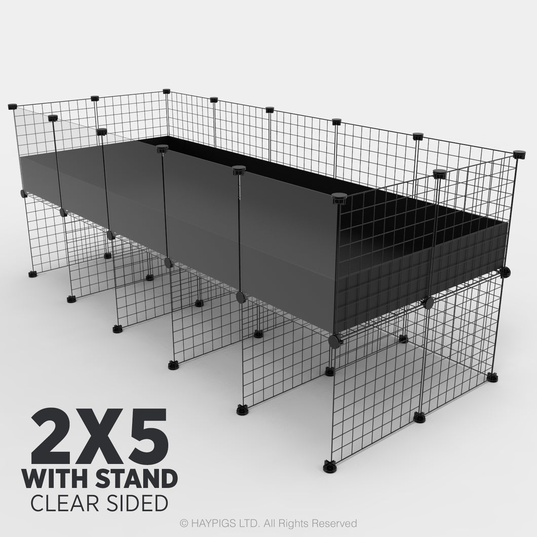Ozzy Cages 2x5 C&C Enclosure - Clear Sided