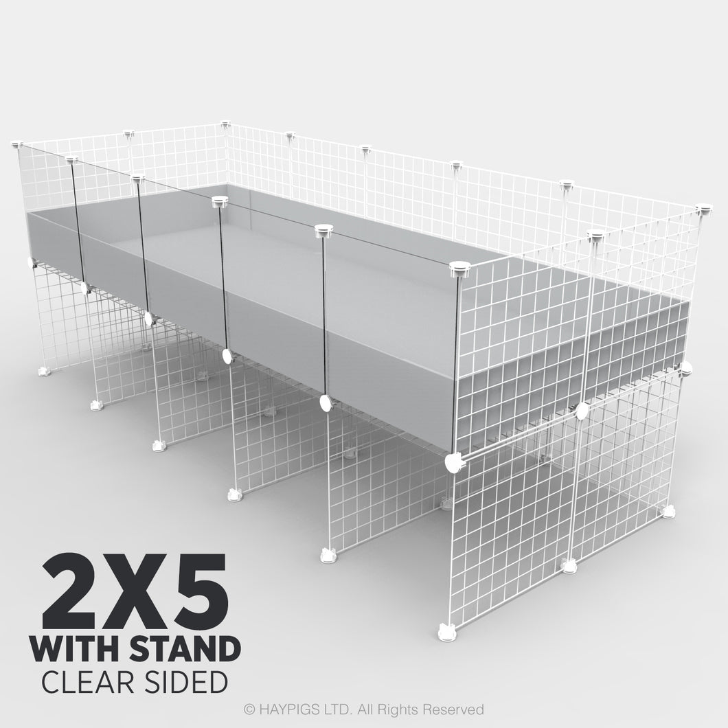 Ozzy Cages 2x5 C&C Enclosure - Clear Sided
