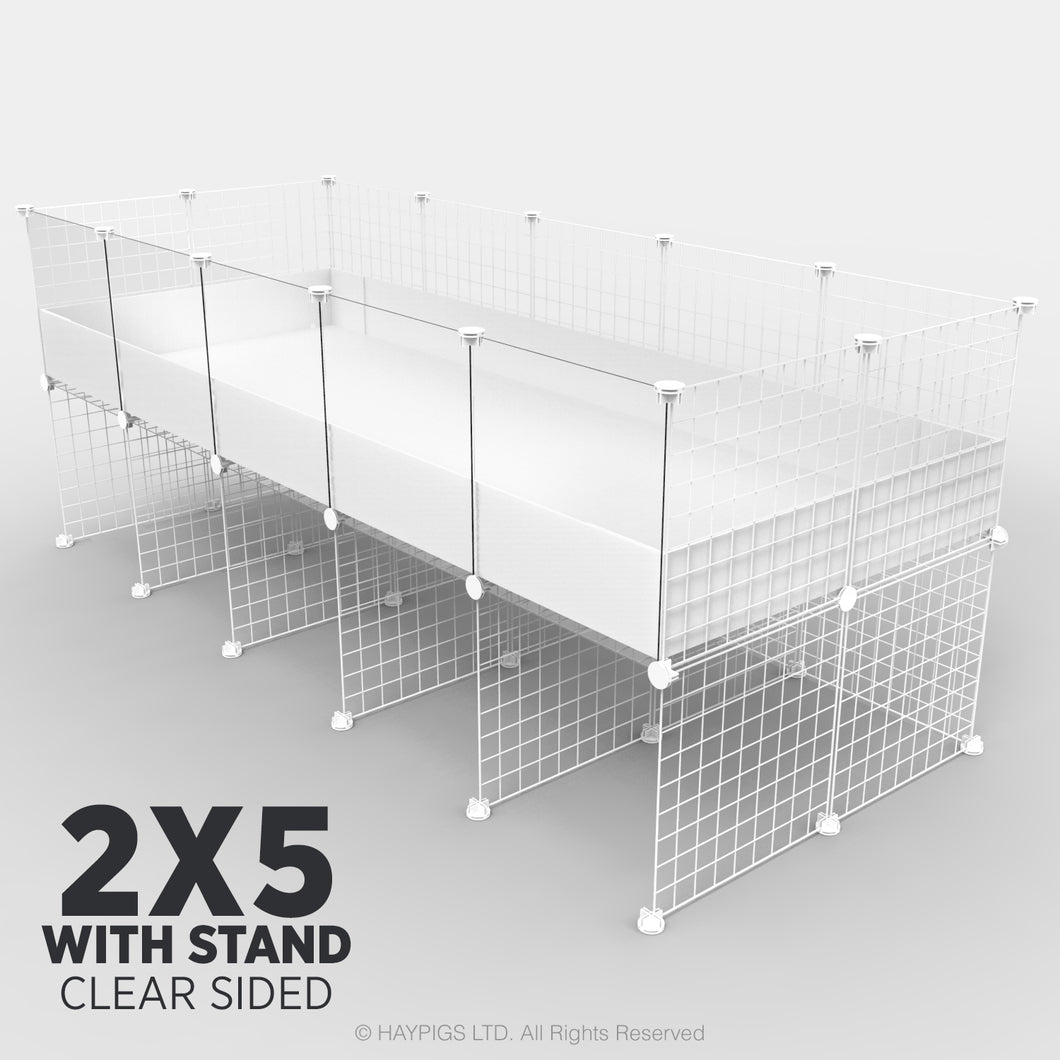 Ozzy Cages 2x5 C&C Enclosure - Clear Sided