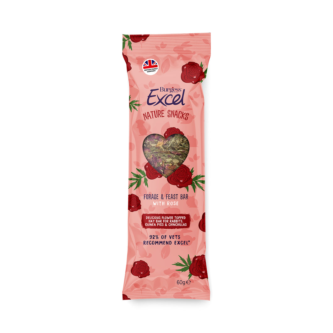 Burgess Excel Forage & Feast Bar with Rose 60g
