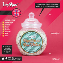 Load image into Gallery viewer, HayPigs!® Pigalicious Pea Flakes™ (300g) in Small Collectors Jar
