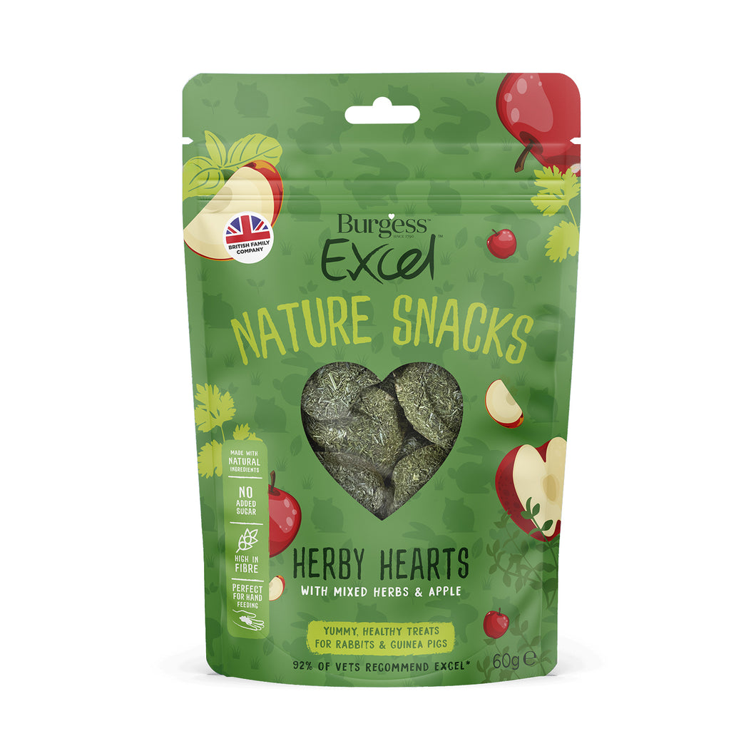 Burgess Excel Herby Hearts with Mixed Herbs & Apple 60g
