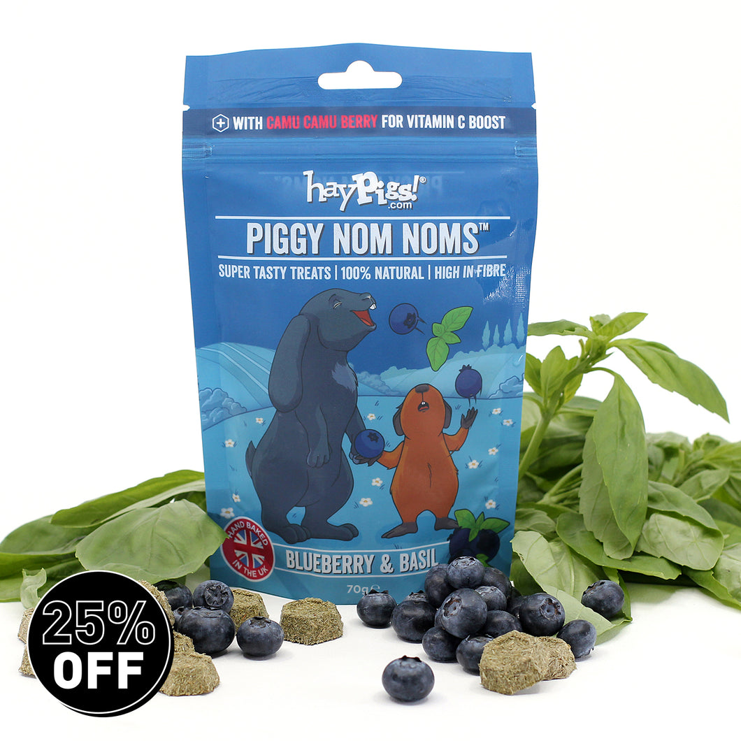 HayPigs!® Piggy Nom Noms™ - Blueberry & Basil 70g