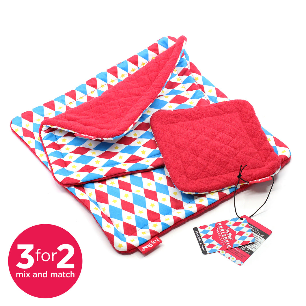 HayPigs!® Harlequin Collection -  Reversible Pads™ - Set of 3
