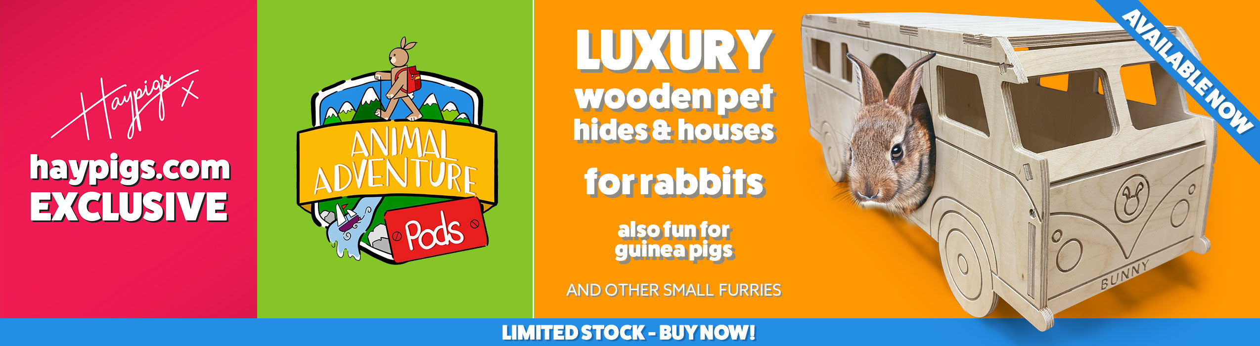 Pod Rabbit Animal Adventure Pods for Rabbits, Giant Rabbits & Guinea Pigs – HAYPIGS