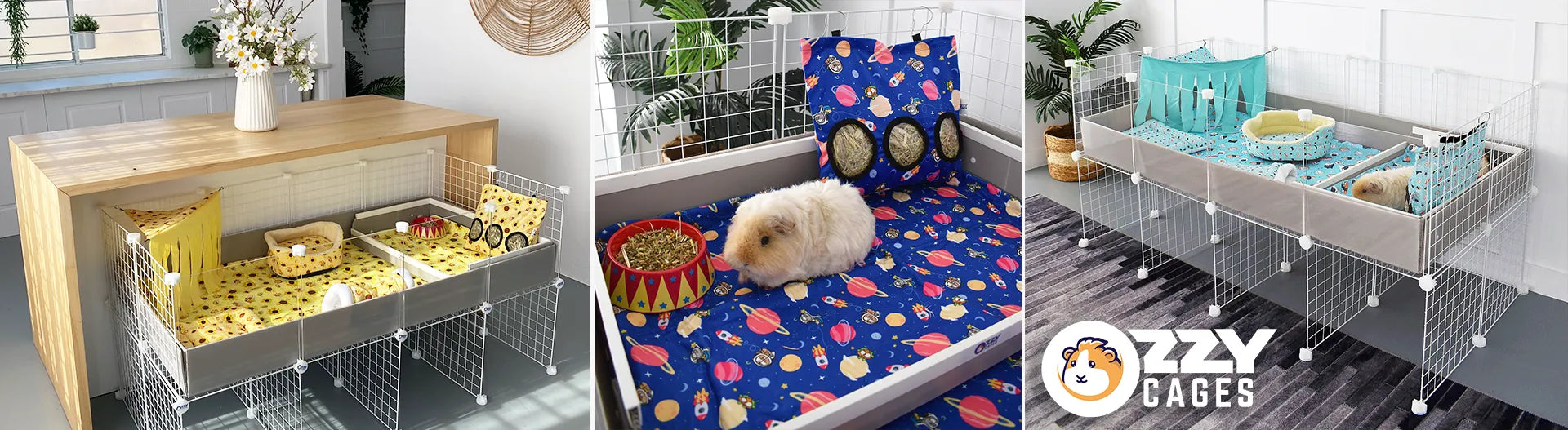 Collection of C&C Cages for Guinea Pigs by Ozzy Cages