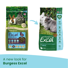 Load image into Gallery viewer, Burgess Excel Junior and Dwarf Nuggets with Mint Rabbit Food 1.5kg
