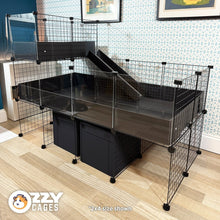 Load image into Gallery viewer, Ozzy Cages 2x6 C&amp;C Enclosure - Clear Sided - Black
