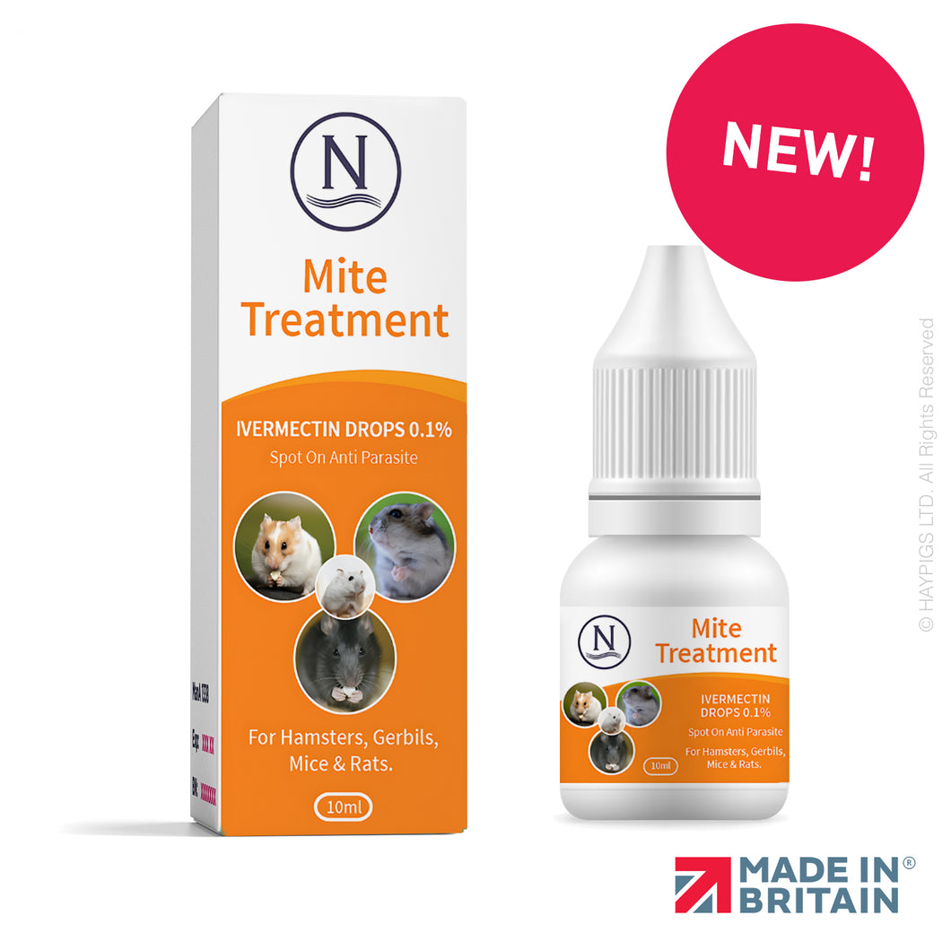 Naqua Mite Treatment Spot-On Ivermectin (Hamsters, Gerbils, Mice, Rats) - 10ml | 100 Drops