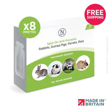Load image into Gallery viewer, Naqua Spot-on (x8) Anti-Parasite Ivermectin for Small Animals (Rabbits, Guinea Pigs, Rats and Ferrets) - 8 pipettes
