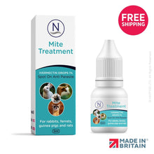 Load image into Gallery viewer, Naqua Mite Treatment Ivermectin Drops 1% Spot On Anti Parasite (Rabbits, Guinea Pigs, Rats and Ferrets) - 5ml | 50 Drops
