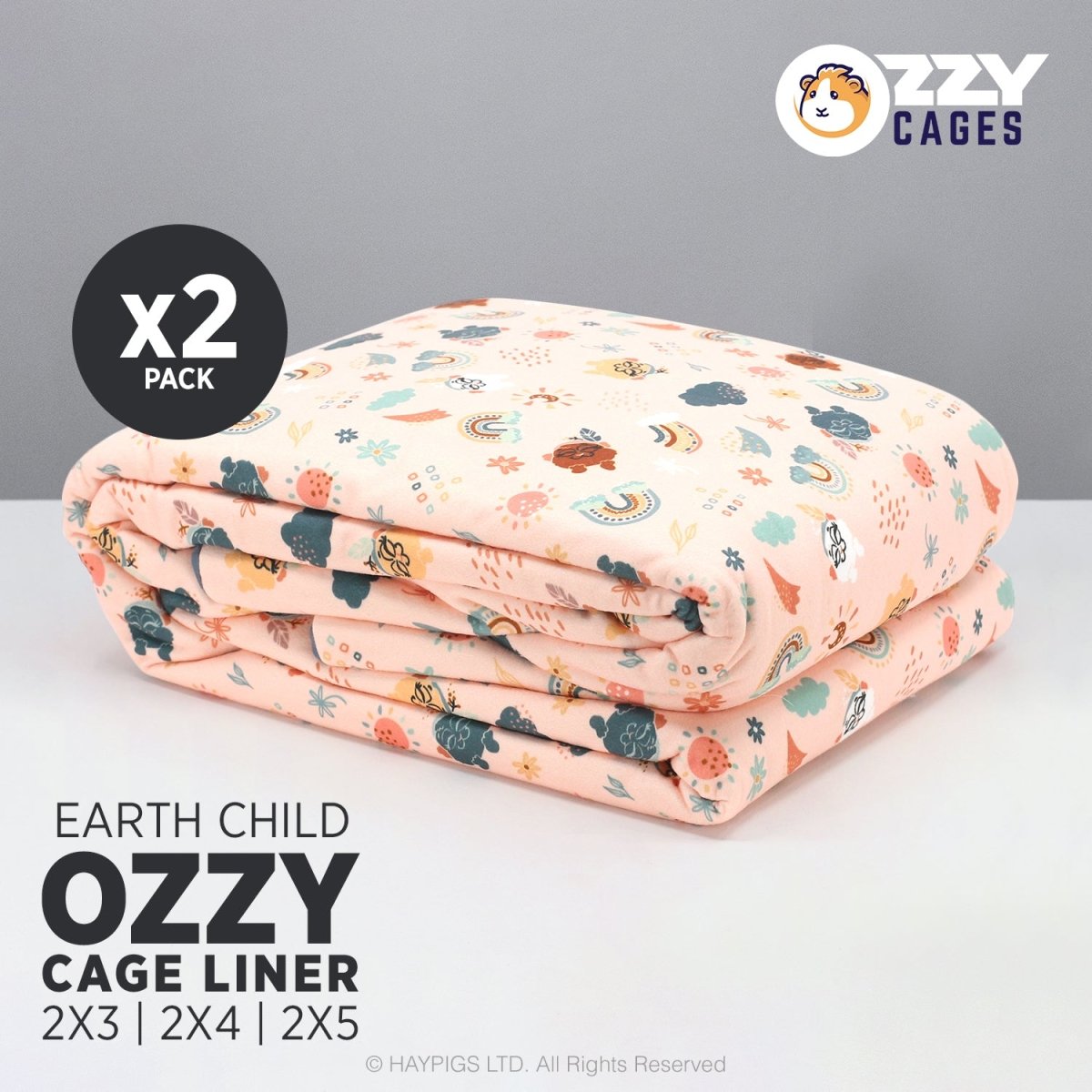 Guinea Pig C&C Fleece Liners – Earth Child | Ozzy Cages – HAYPIGS
