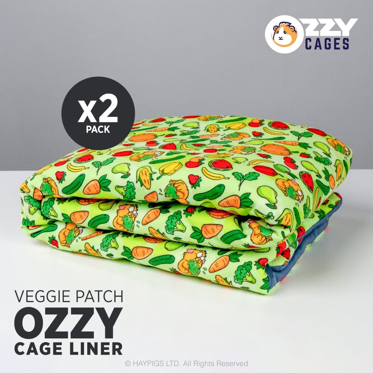 Ozzy Cages C&C Cage Fleece Liners - Veggie Patch Collection – HAYPIGS