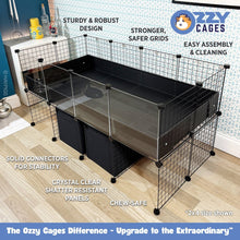 Load image into Gallery viewer, Ozzy Cages 2x6 C&amp;C Enclosure - Clear Sided - Black
